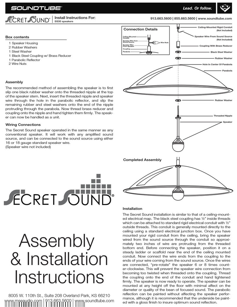 Sound Tube Secret Sound SS30 Configuration guide