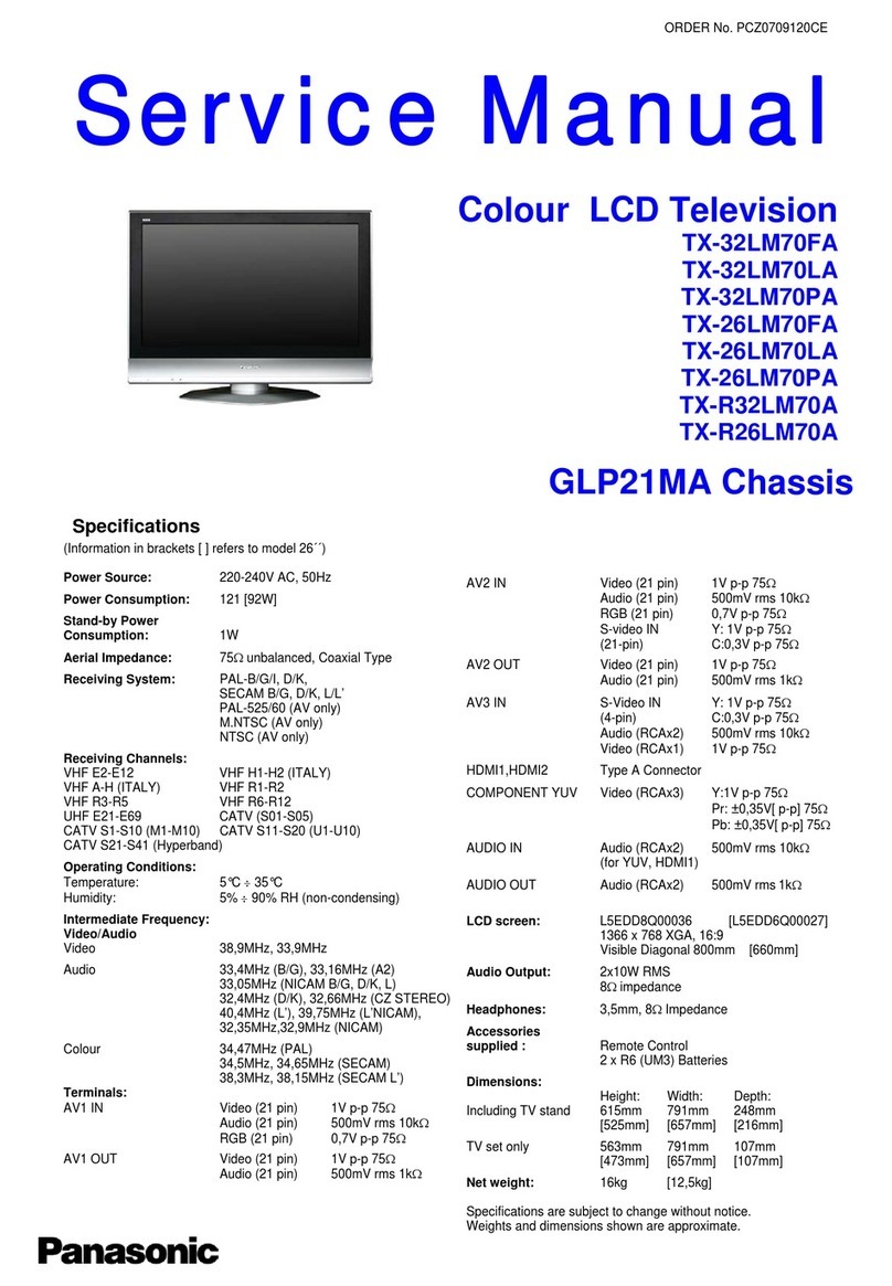 Panasonic Viera TX-32LM70FA User manual