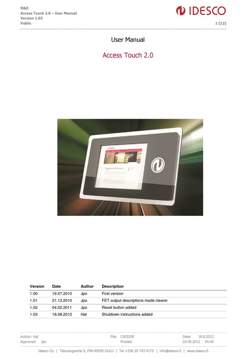 Idesco Access Touch 2.0 user manual