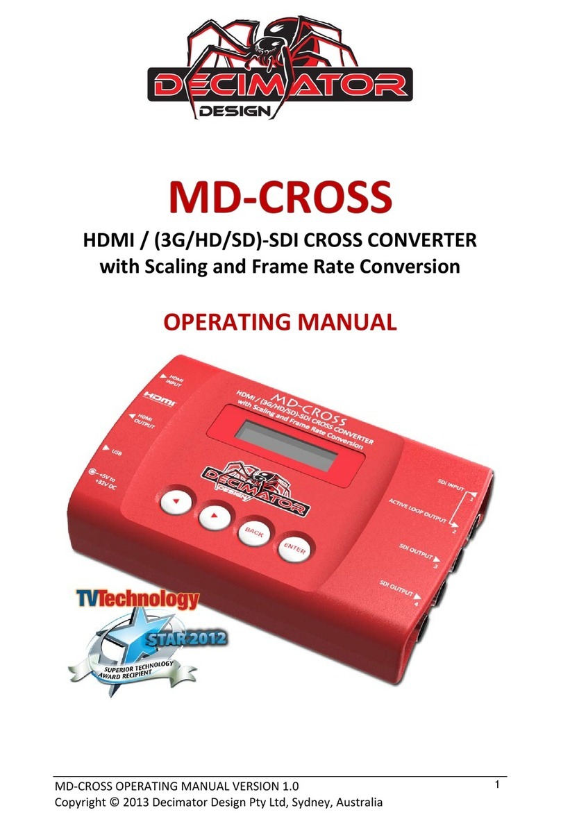 Decimator MD-CROSS operating manual