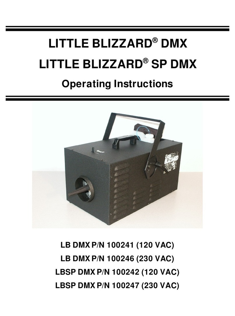 LITTLE BLIZZARD DMX operating instructions