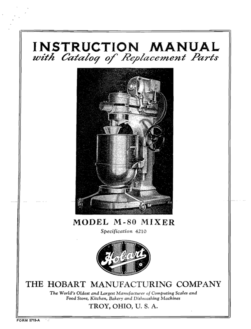 Hobart M-80 User manual Hobart M-80 User manual