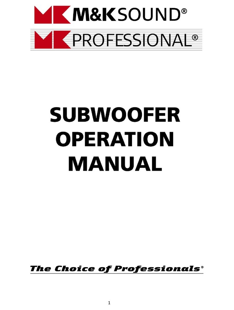 M&K Sound Professional Powered Subwoofer User manual