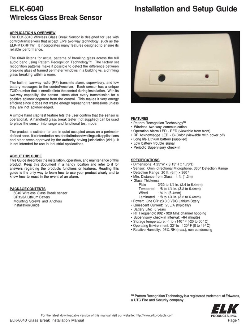 Elk ELK-6040 Installation and setup guide