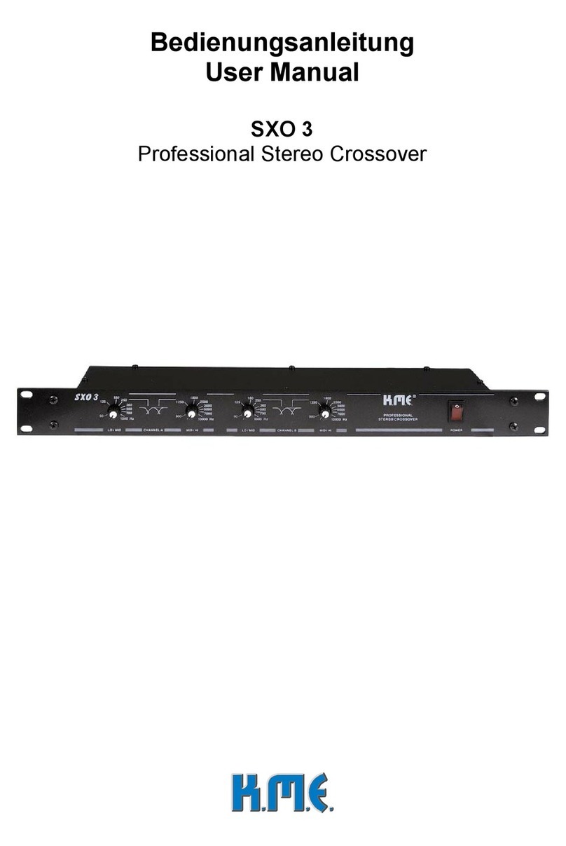 K.M.E. SXO 3 User manual
