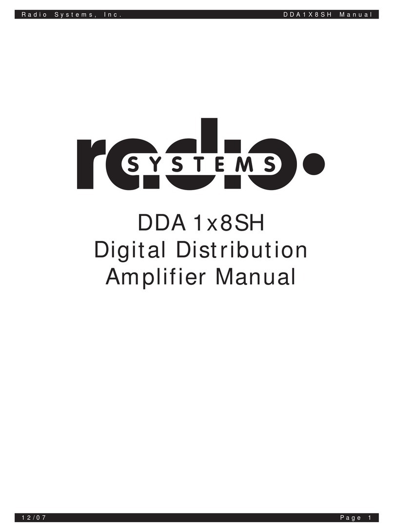 Radio Systems DDA-1x8SH manual