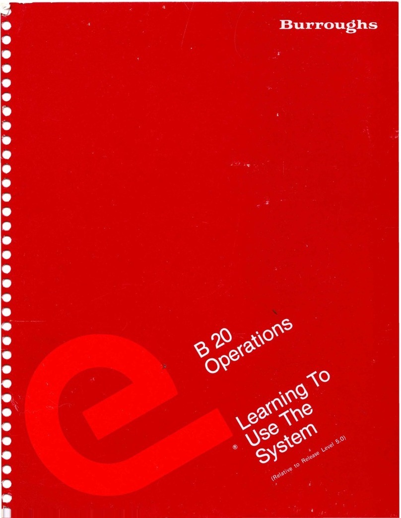 burroughs B 20 Instruction Manual
