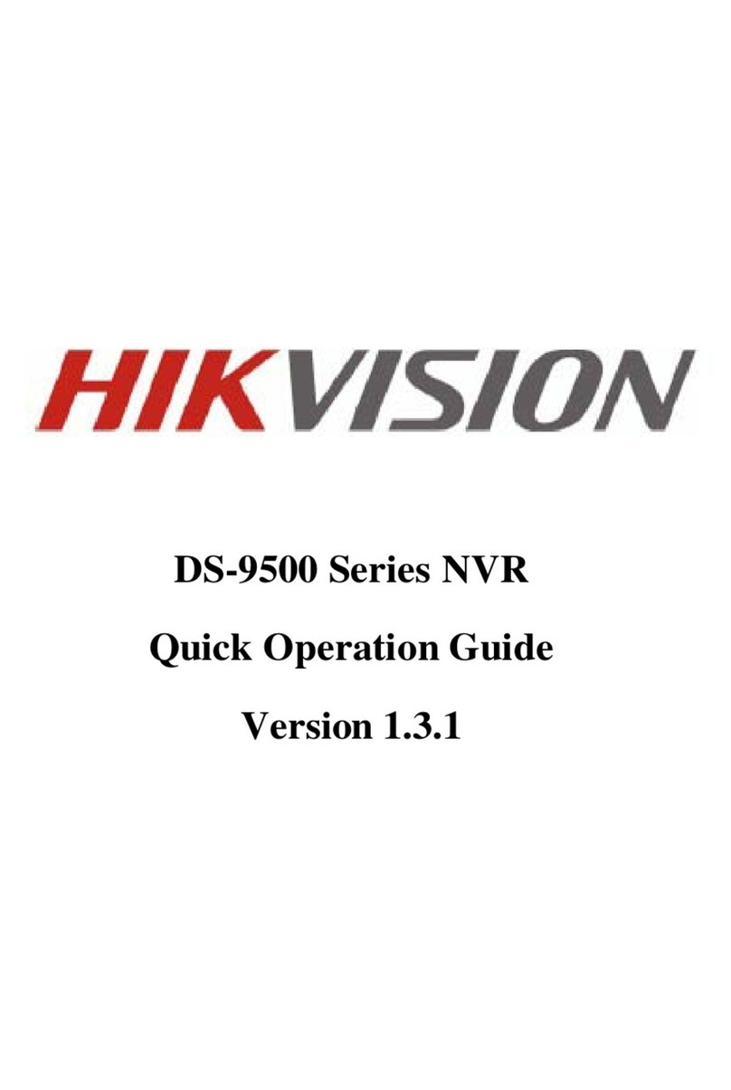 HIK VISION DS-9500 Series NVR Quick operation guide HIK VISION DS-9500 Series NVR Quick operation guide
