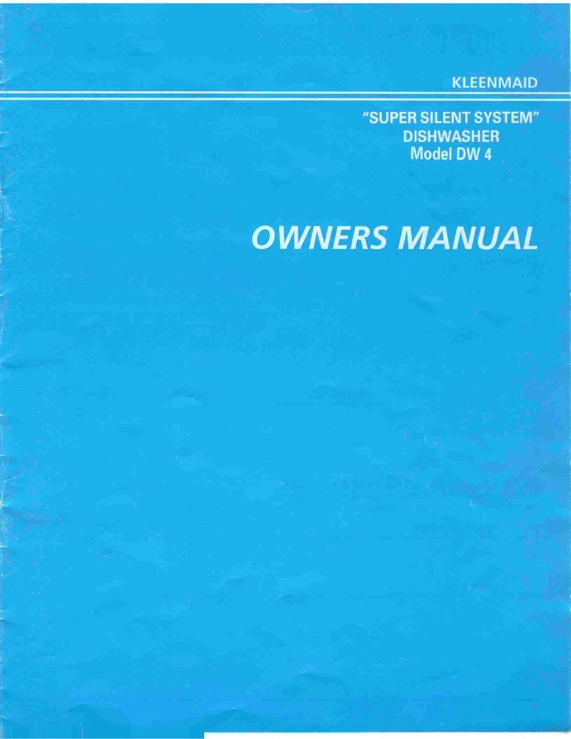 Kleenmaid DW 4 owner's manual