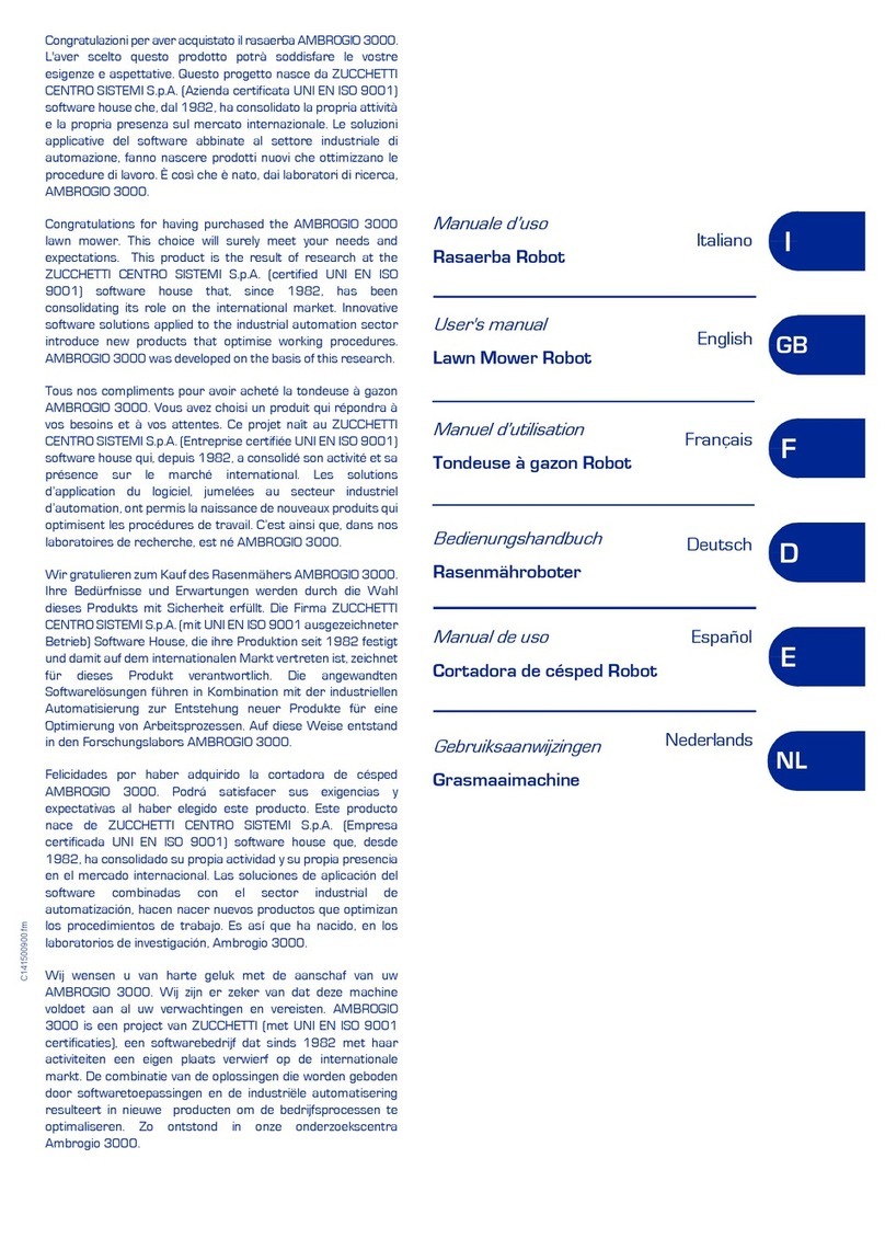 ZUCCHETTI AMBROGIO 3000 user manual