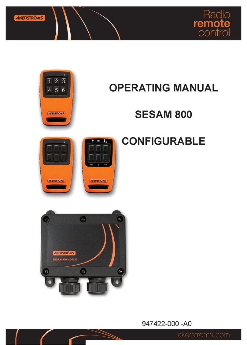 Akerstroms SESAM 800 CONFIGURABLE operating manual Akerstroms SESAM 800 CONFIGURABLE operating manual