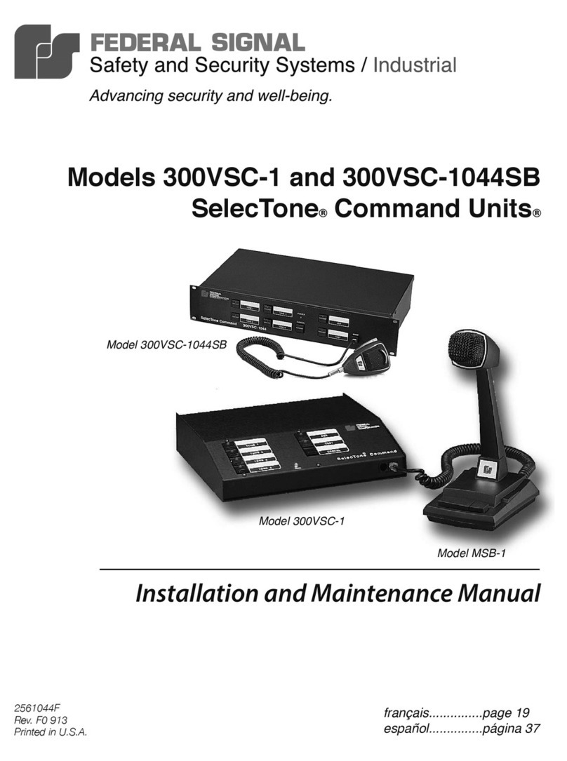 Federal Signal Corporation SelecTone 300VSC-1 Manual