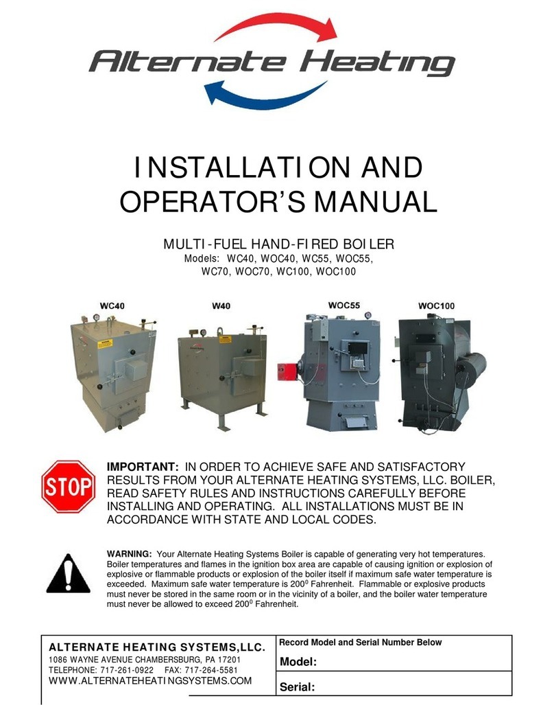 Alternate Heating WC40 Installation and operator's manual