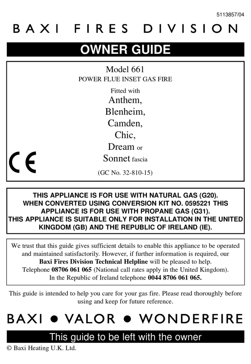 Baxi Fires Division 661 Anthem User manual