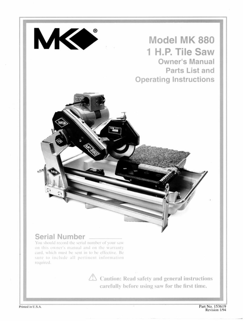 MK Diamond Products MK-880 User manual
