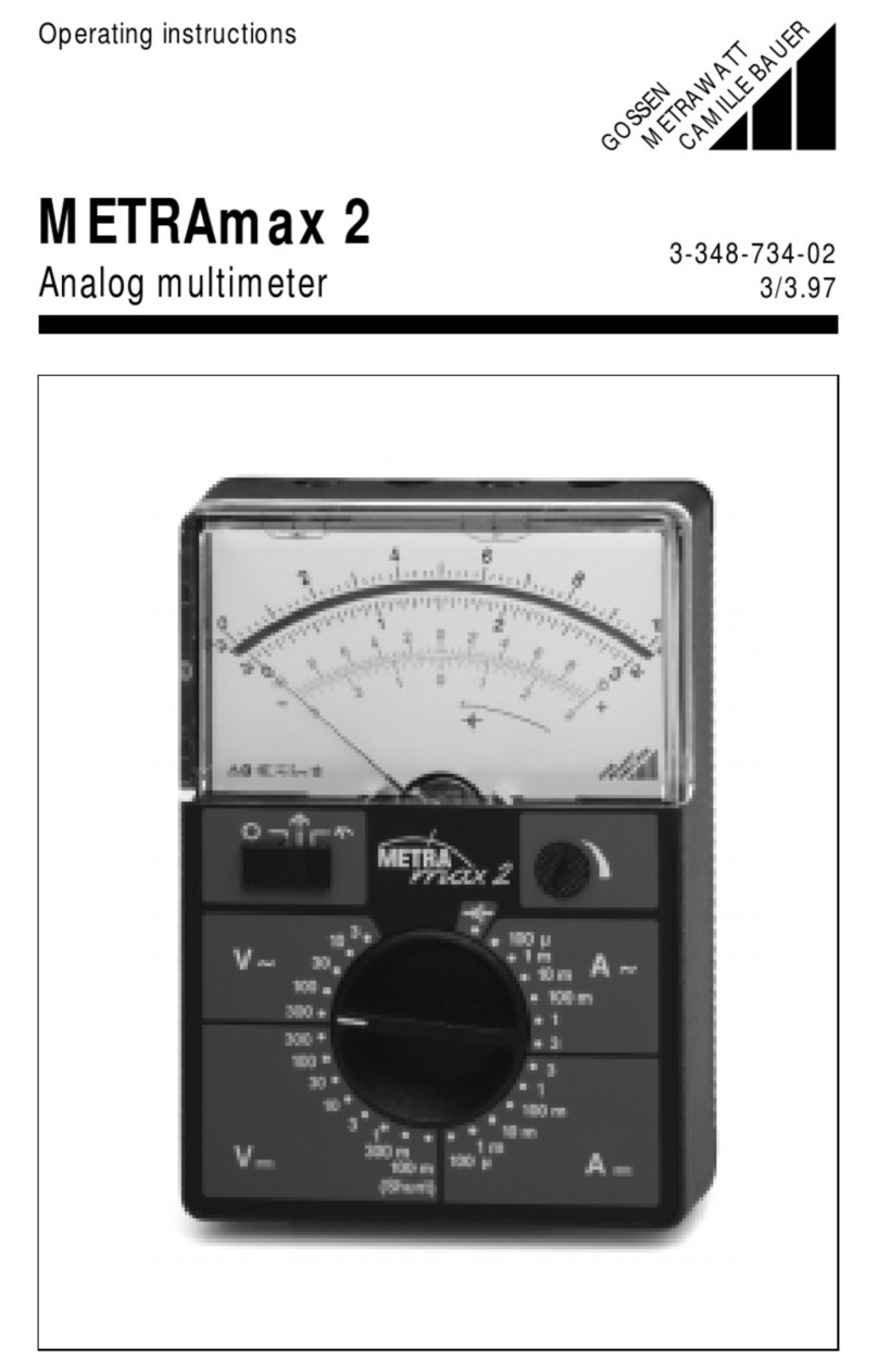 Gossen MetraWatt METRAmax 2 operating instructions