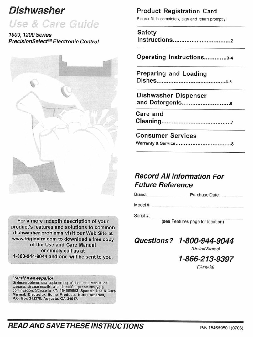 Electrolux 1000 Series Use & care guide