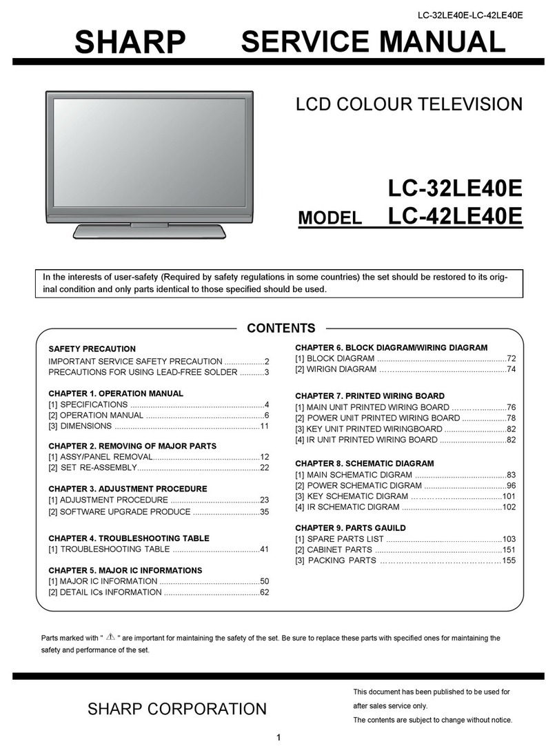 Sharp LC-32LE40E User manual Sharp LC-32LE40E User manual