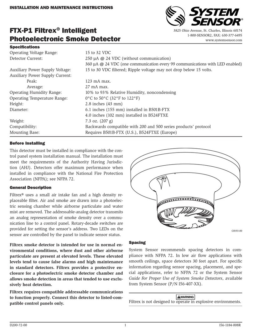 System Sensor FTX-P1 User manual