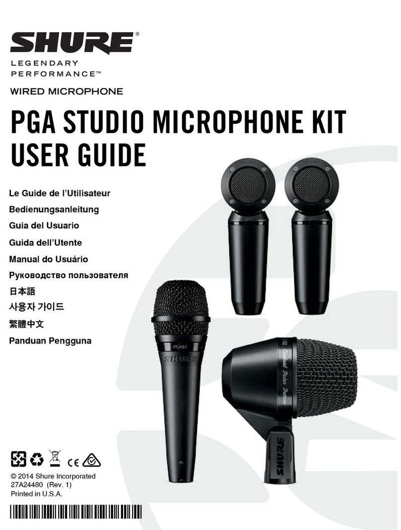 Shure PGA STUDIO MICROPHONE KIT User manual