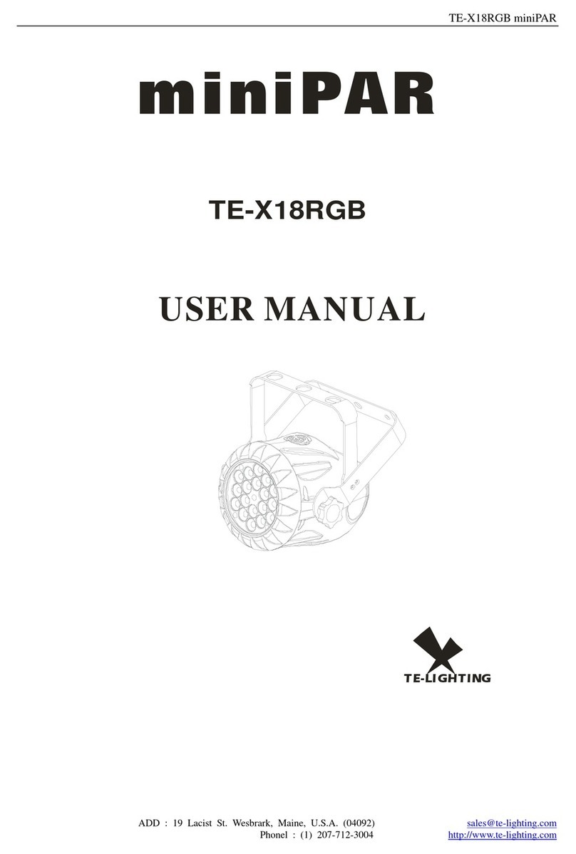 te-lighting miniPAR TE-X18RGB user manual