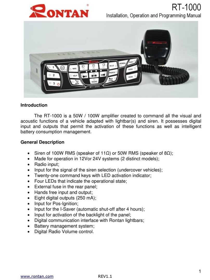 Rontan RT-1000 Installation, operation, and programming manual