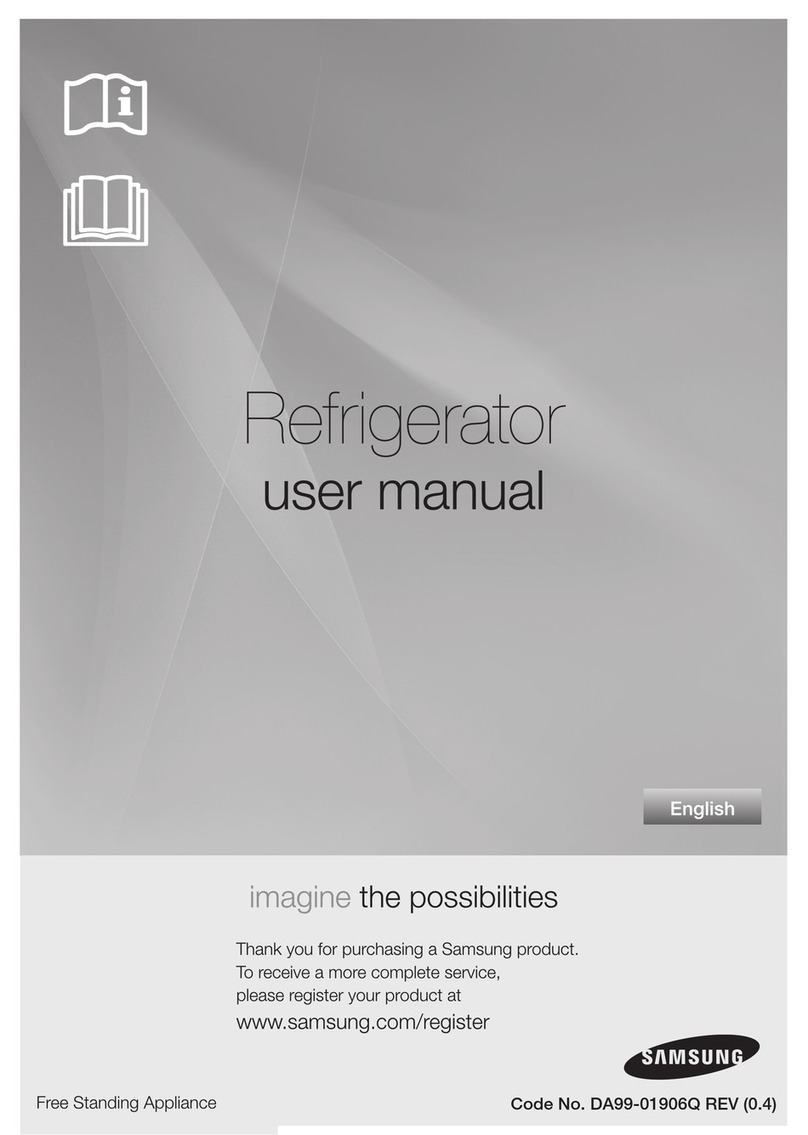 Samsung Refrigerator User manual Samsung Refrigerator User manual