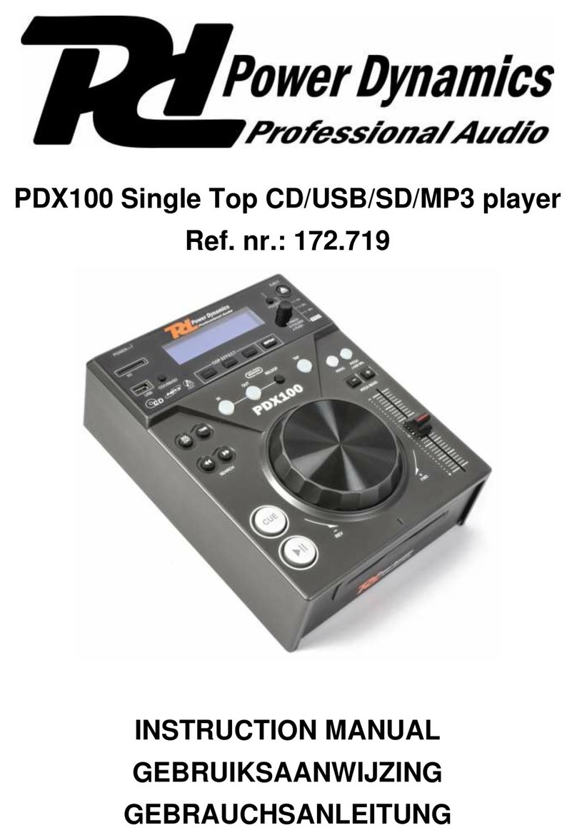 Power Dynamics PDX100 instruction manual