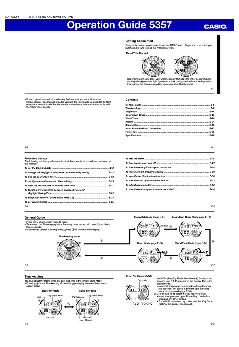 Casio 5357 User manual
