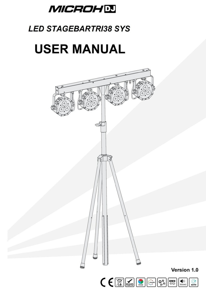 MicrohDJ LED STAGEBARTRI38 SYS user manual