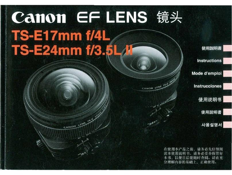 Canon TS-E17MM F/4L instructions