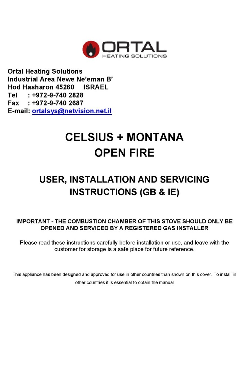 ORTAL CELSIUS User, installation and servicing instructions
