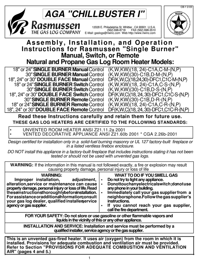 Rasmussen K18-C1C-M-N Assembly, installation and operation instructions