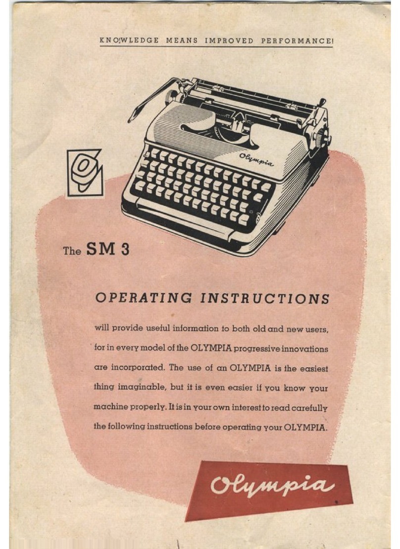 Olympia SM 3 User manual