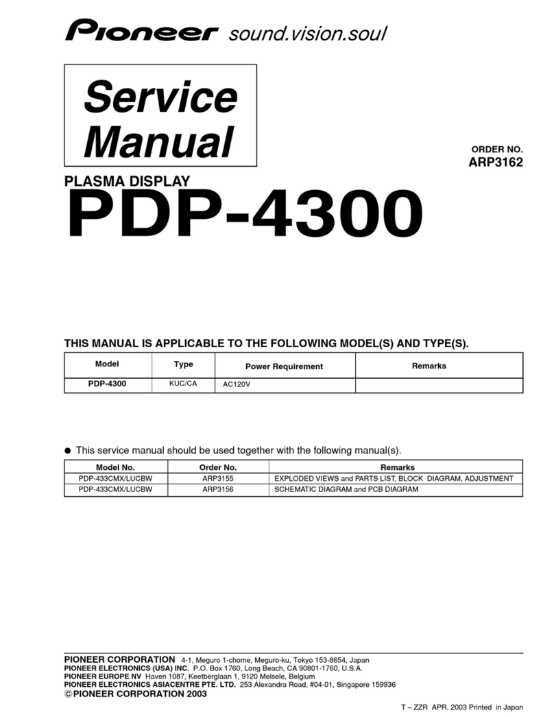 Pioneer PDP-4300 User manual
