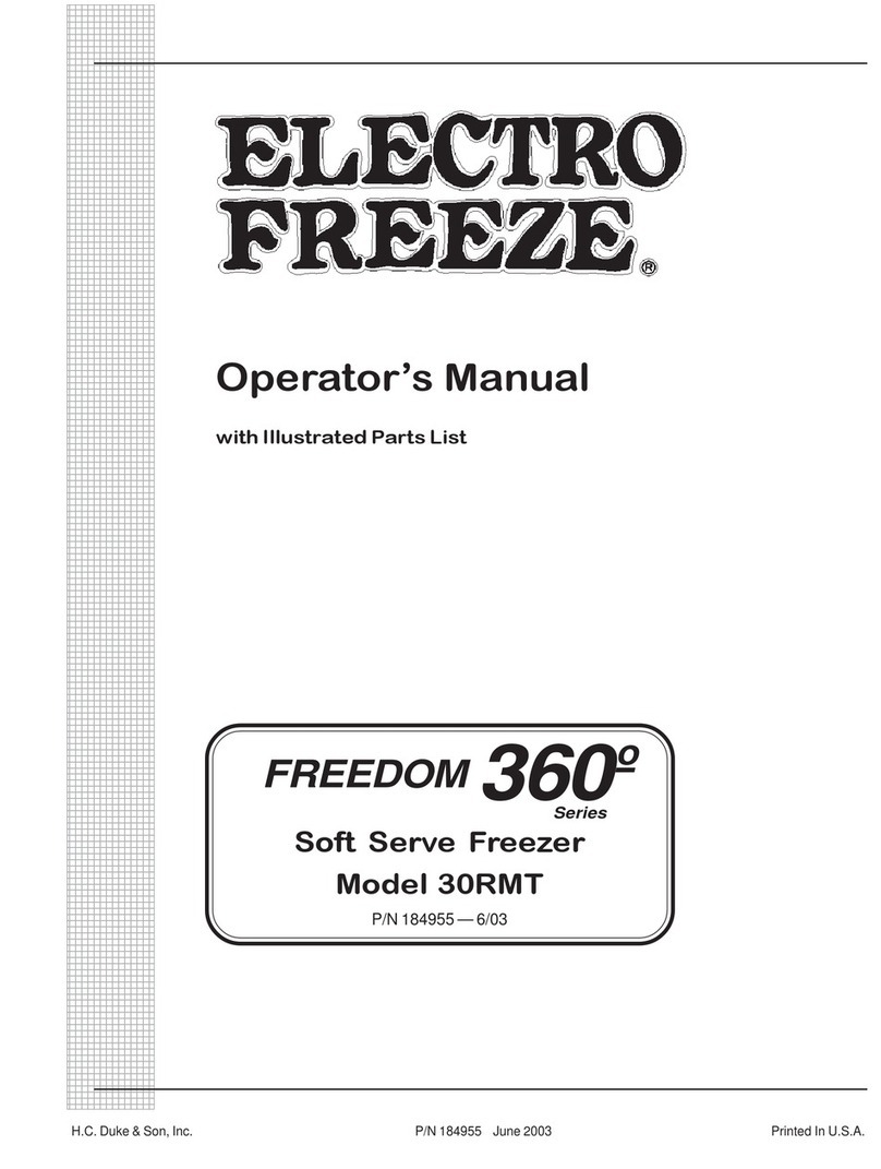 ELECTRO FREEZE 30RMT Operator's manual