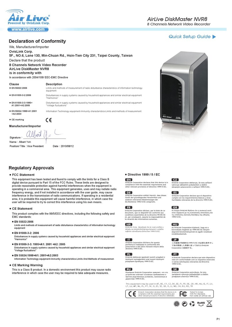 Air DiskMaster NVR8 Quick setup guide