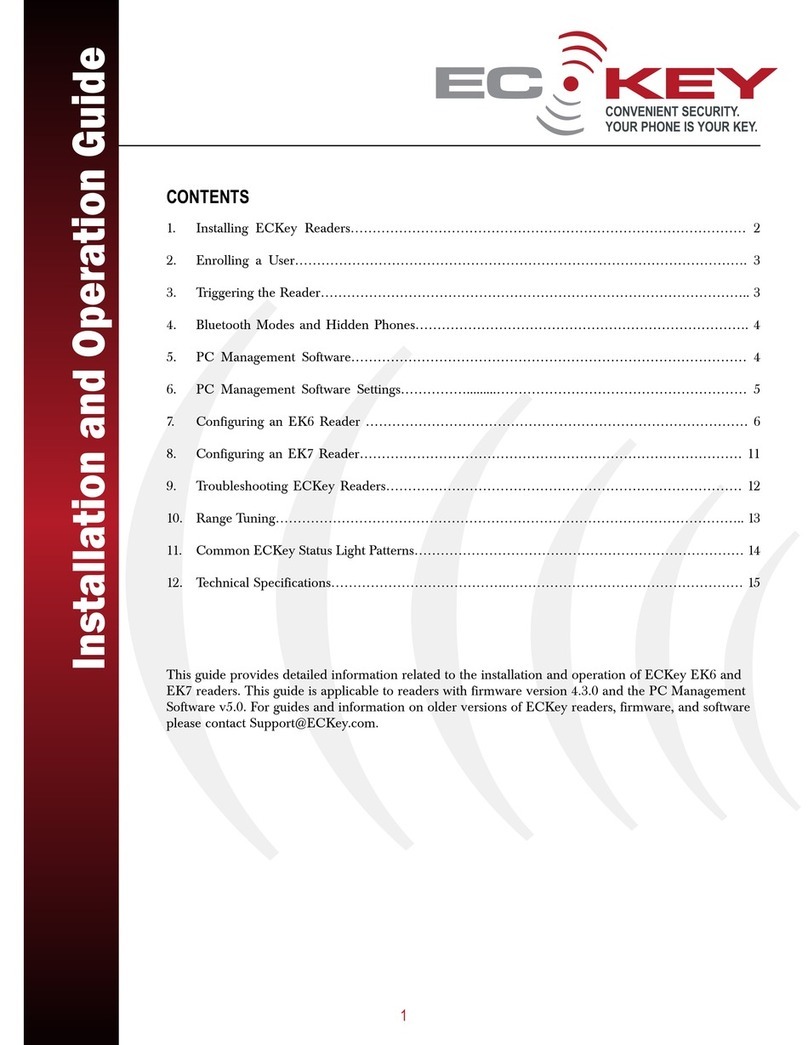 ECKey EK6 series Nstallation and operation guide