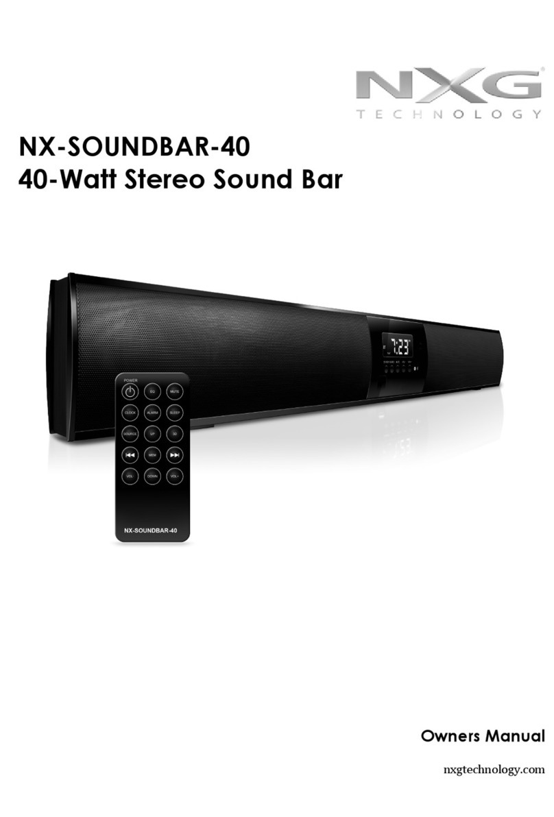 Nxg nx-soundbar-40 User manual