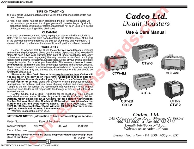 Cadco CTW-4M User manual