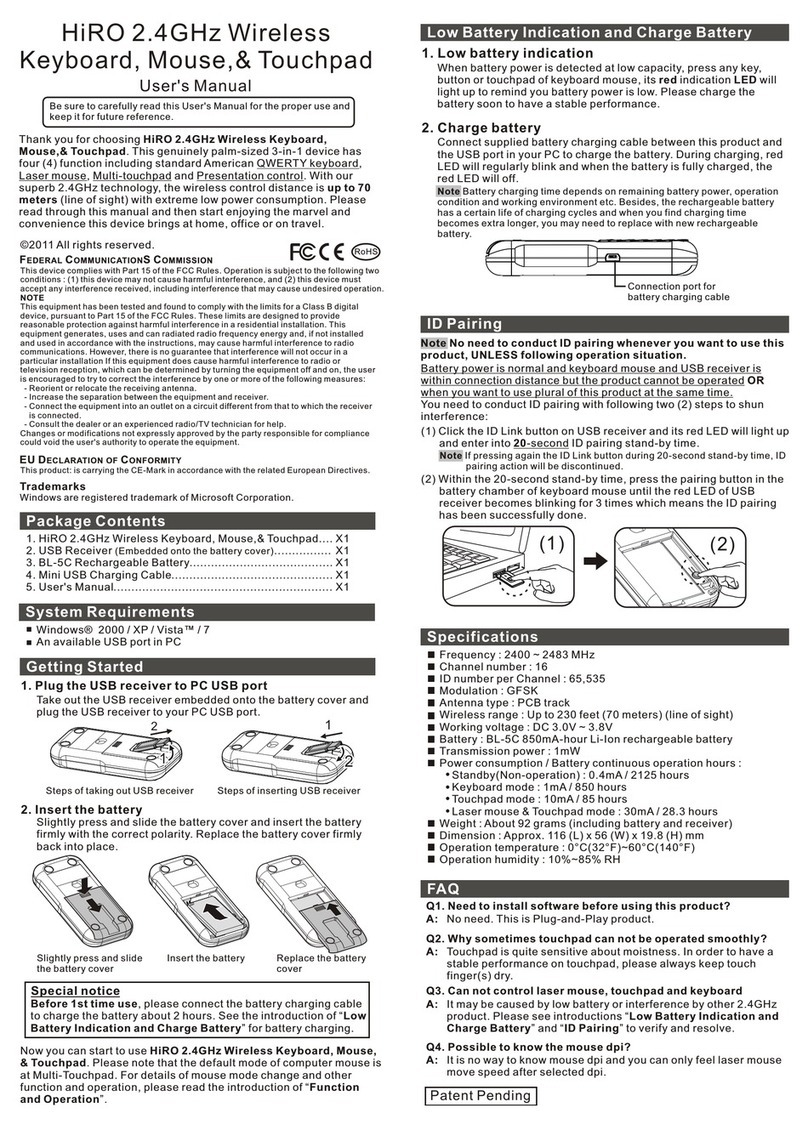 HiRO Computer Accesorry user manual
