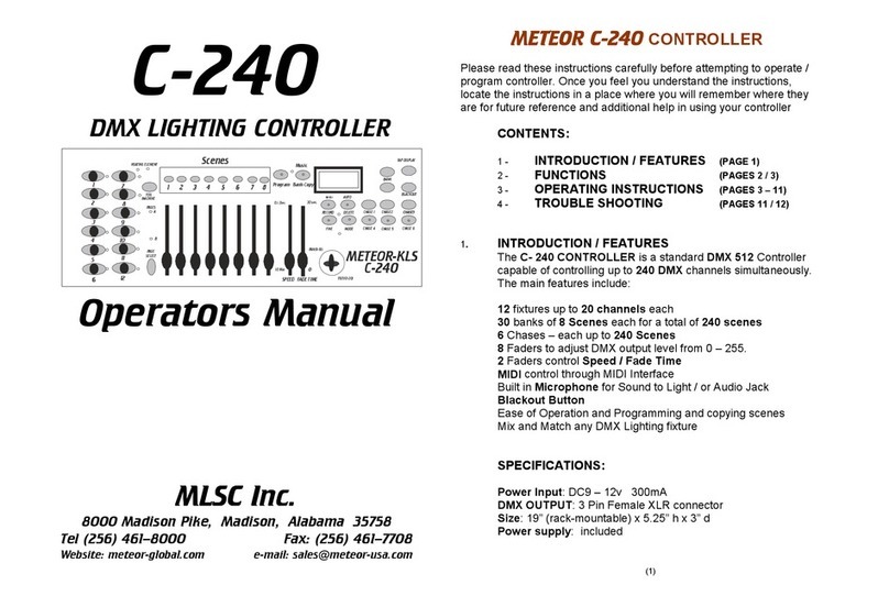 meteor-kls C-240 Operator's manual