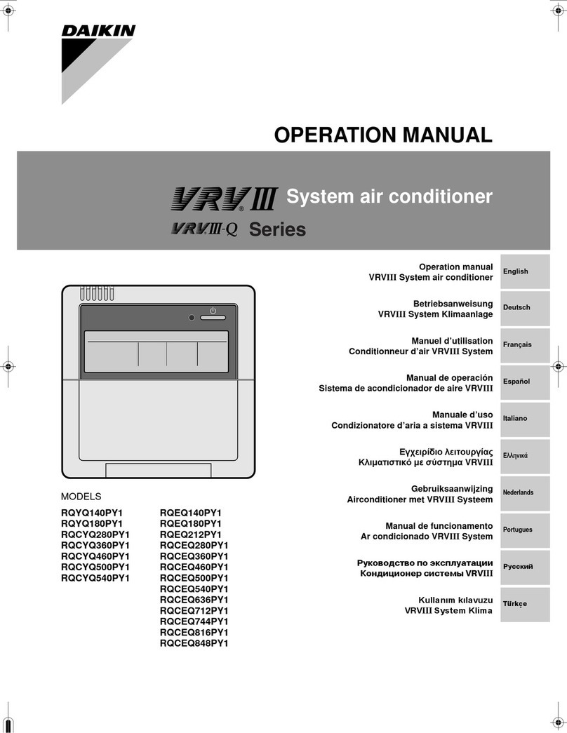Daikin VRV III-Q RQYQ140PY1 User manual
