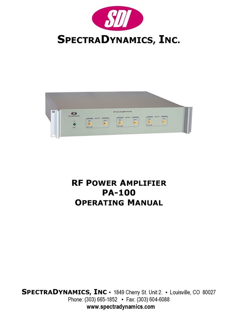 SDI PA-100 operating manual