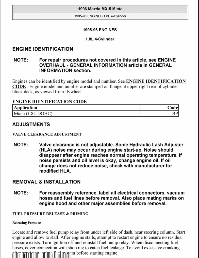 Mazda Miata (1.8L DOHC) manual