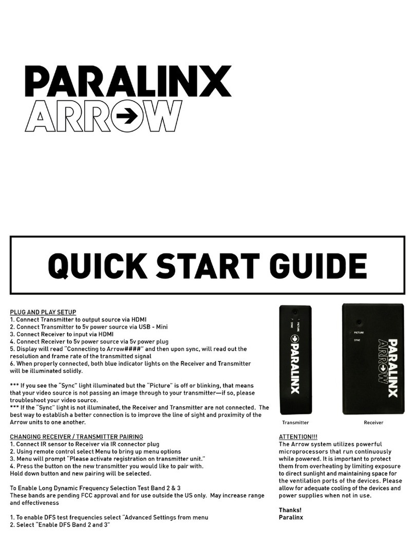 Paralinx Arrow PX888T quick start guide