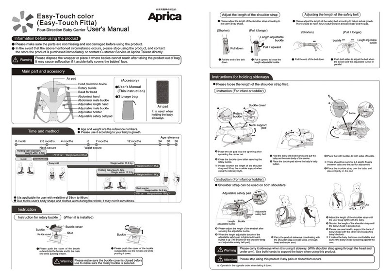 Aprica Easy-touch Color user manual