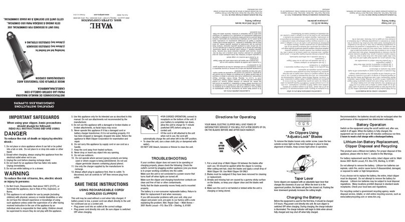 Wahl Clipper manual