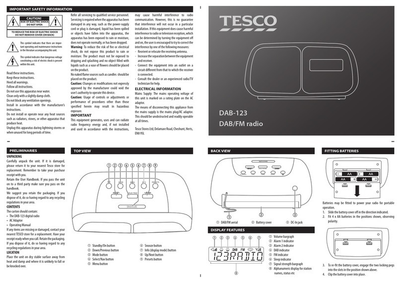 Tesco DAB-123 user manual