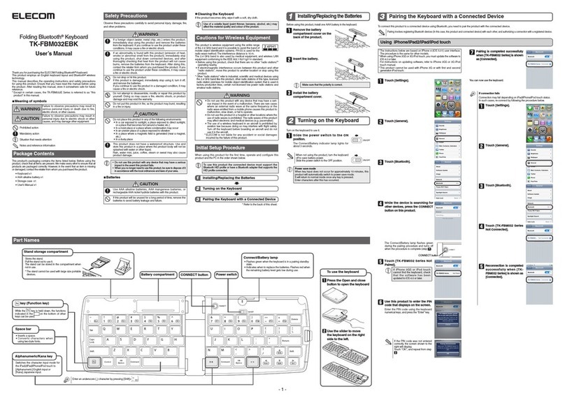 Elecom TK-FBM032EBK user manual